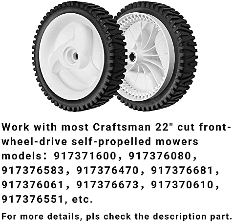 Pack of 2 Craftsman 532403111 Mower Front Drive Wheels 